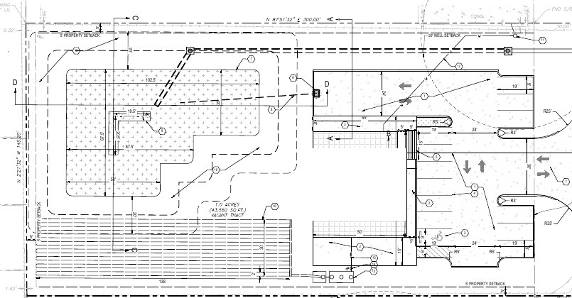 Redacted office and manager suite site plan excerpt